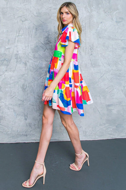 TEMPTING ME PRINT MINI DRESS Flying Tomato