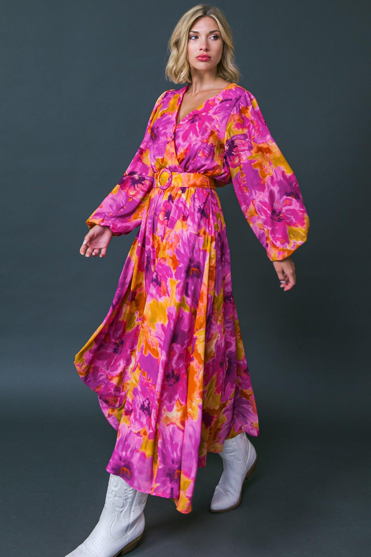 JUST WATCH ME WOVEN MIDI DRESS Flying Tomato