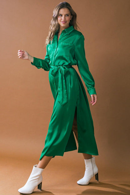 IT'S YOUR PLACE WOVEN MIDI DRESS Flying Tomato