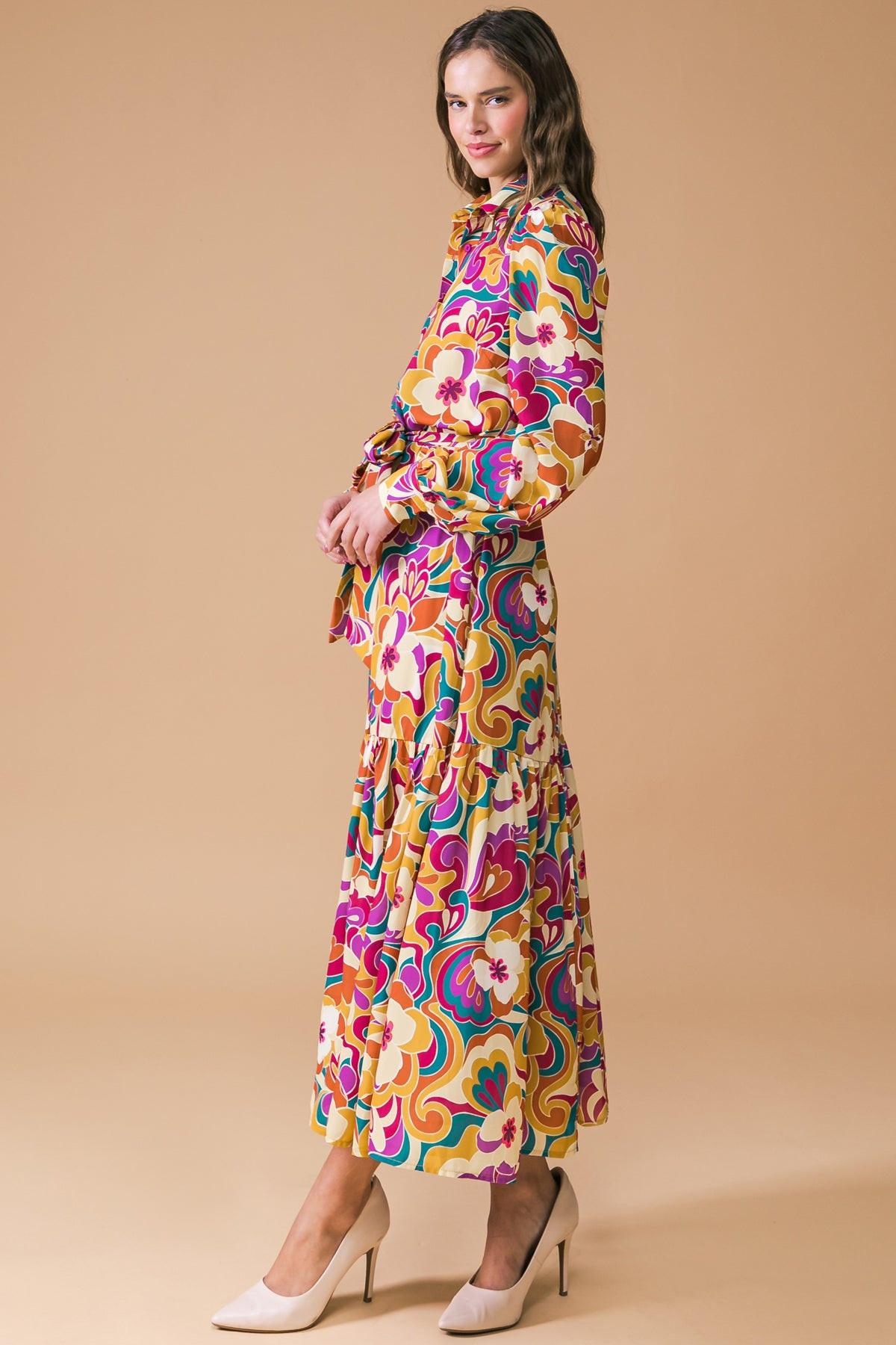 MY EYES ON YOU WOVEN MIDI DRESS Flying Tomato