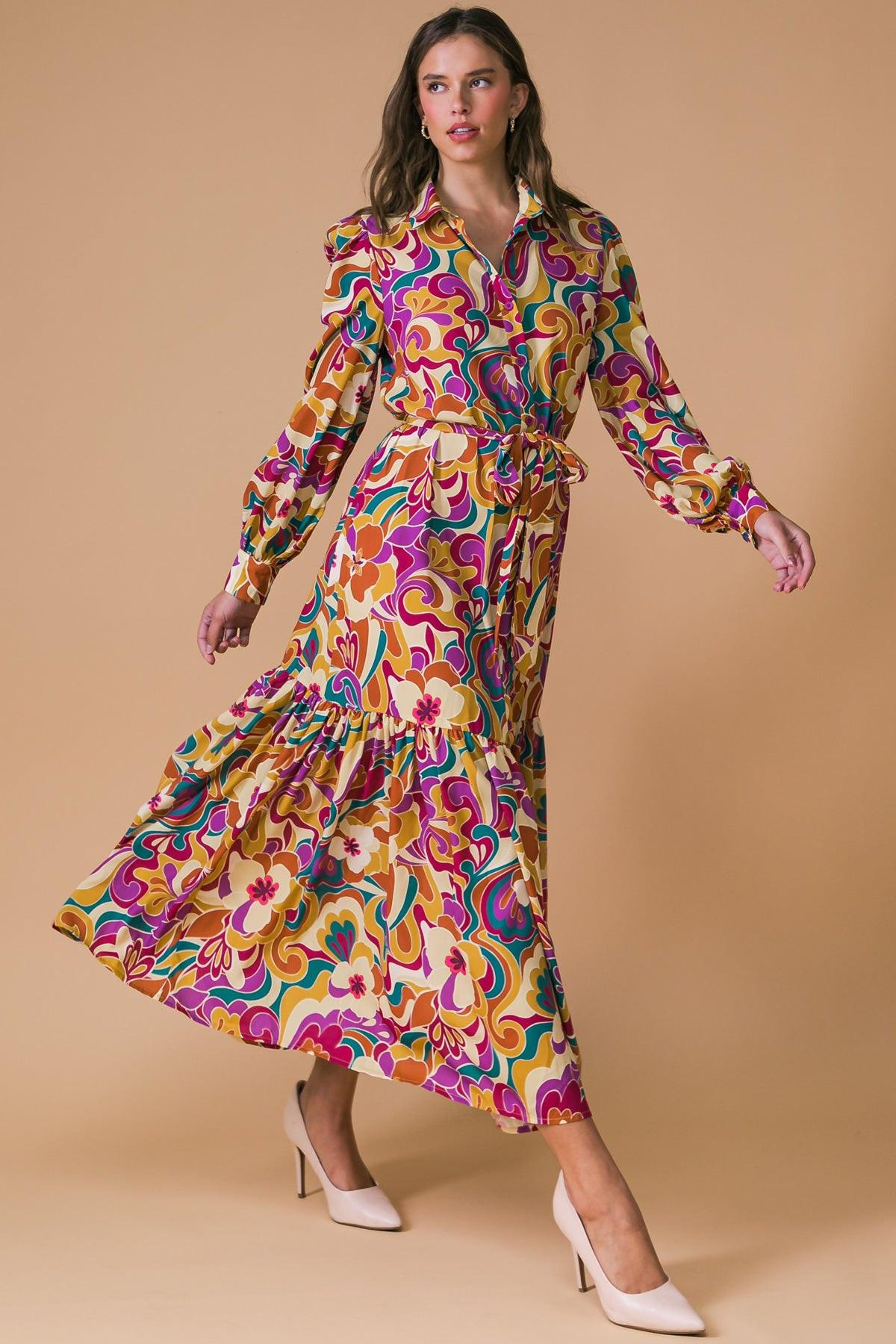 MY EYES ON YOU WOVEN MIDI DRESS Flying Tomato