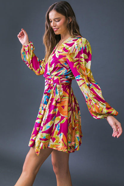 ALL FALL LONG WOVEN MINI DRESS Flying Tomato