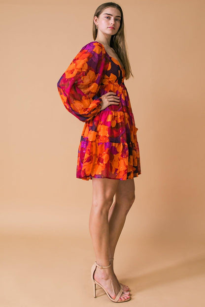 GOOD FLOWS TO ME WOVEN MINI DRESS Flying Tomato
