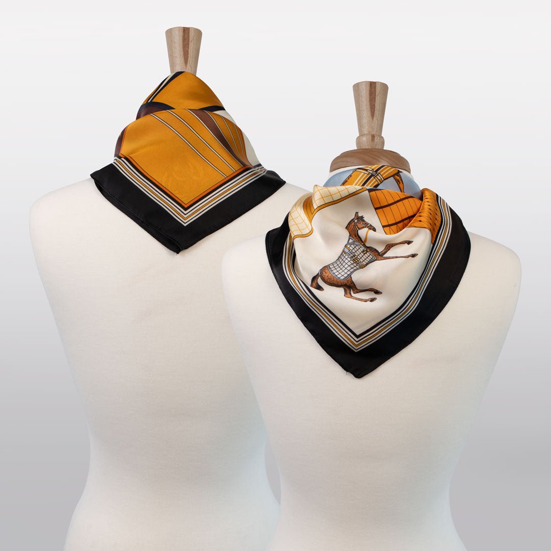 Signature - Stylized Equestrian Scarf in Black Urban-Equestrian