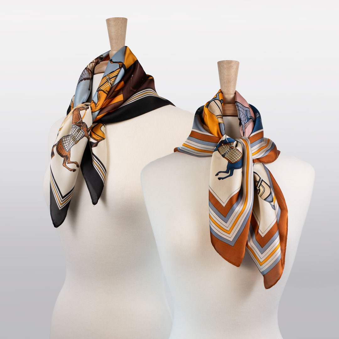 Signature - Stylized Equestrian Scarf in Black Urban-Equestrian