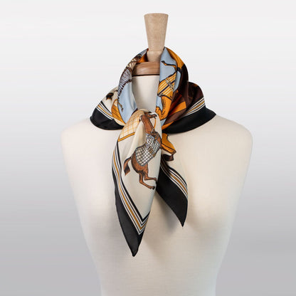 Signature - Stylized Equestrian Scarf in Black Urban-Equestrian