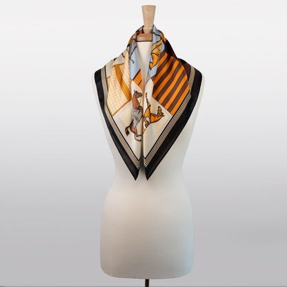 Signature - Stylized Equestrian Scarf in Black Urban-Equestrian