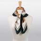 Signature - Stylized Equestrian Scarf in Deep Blue Urban-Equestrian