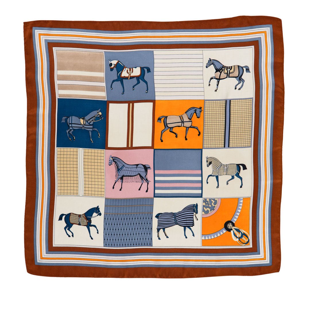 Signature - Stylized Equestrian Scarf in Deep Safron Urban-Equestrian