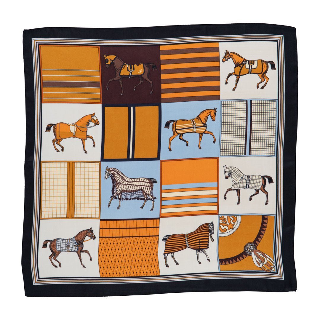 Signature - Oversize Equestrian Scarf in Black Urban-Equestrian