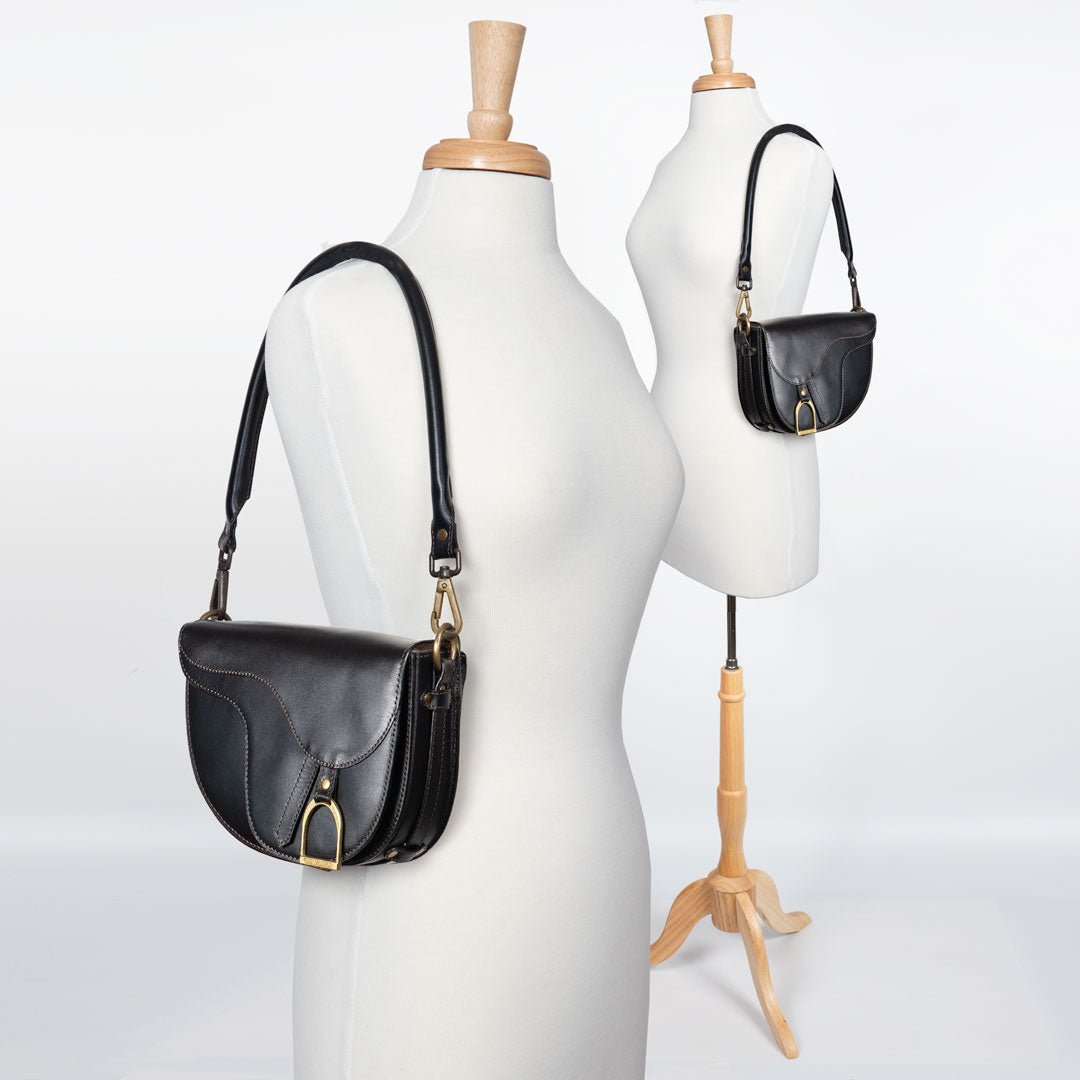 Signature Saddle Bag - Luxury Leather Handbag in Black Urban-Equestrian