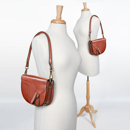 Signature Saddle Bag - Luxury Leather Handbag in Cognac Urban-Equestrian