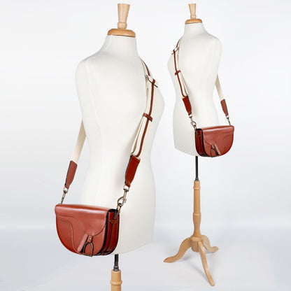 Signature Saddle Bag - Luxury Leather Handbag in Cognac Urban-Equestrian