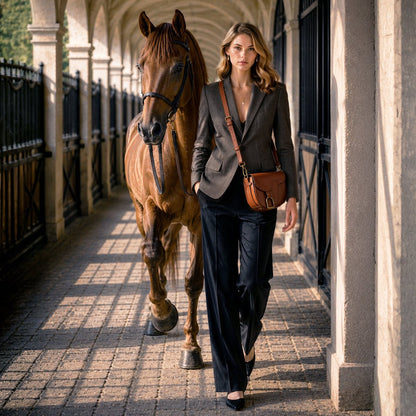 Signature Saddle Bag - Luxury Leather Handbag in Cognac Urban-Equestrian
