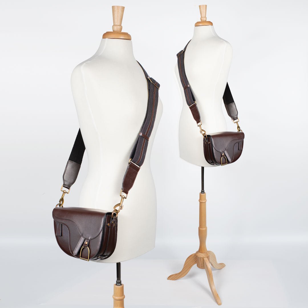 Signature Saddle Bag - Luxury Leather Handbag in Deep Brown Urban-Equestrian