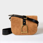 Signature Stirrup - Riding Stirrup Crossbody Luxury Leather Handbag in Black on Chestnut Urban-Equestrian