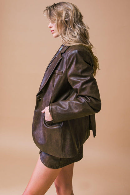 EXCEPTIONAL LOOK FAUX BLAZER Flying Tomato