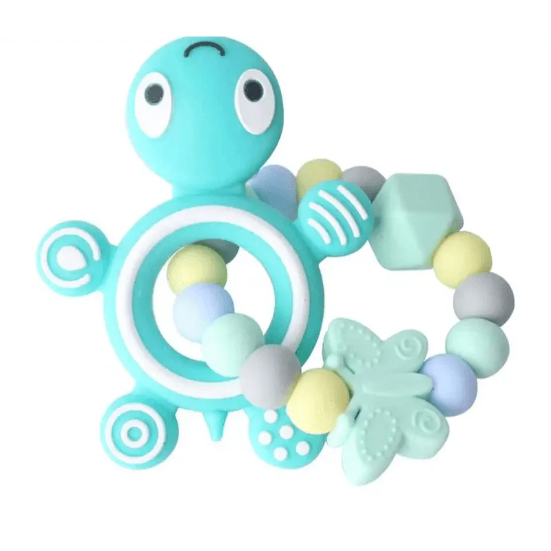 Silicone Baby Teethers Turtle 1PC Food Grade Animal Silicone Tiny Rod Children's Goods Nurse Gift Baby Teether Toys Bite Bites Stevvex