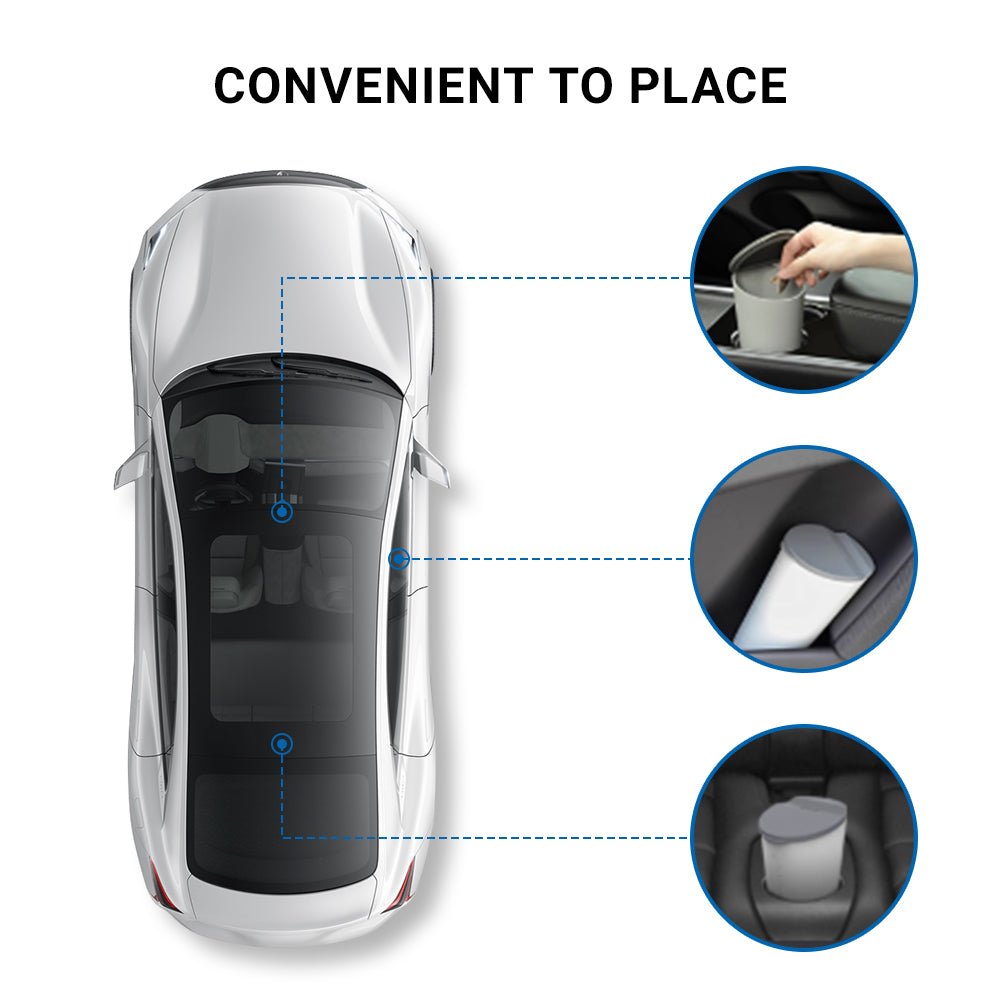 Silicone Car Trash Can For Model 3/Y/X/S | Vehicle Garbage Organizer Tesery Official Store