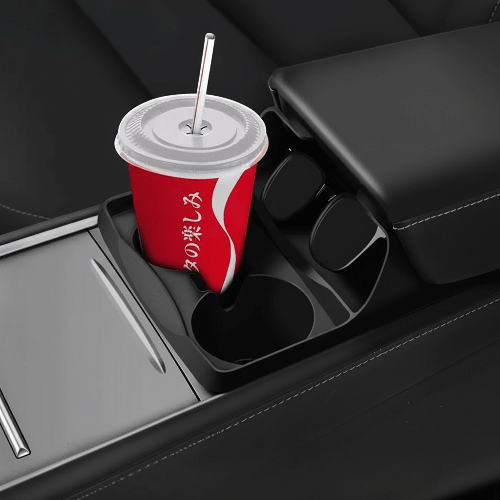 Silicone Center Console Cup Holder Insert for Model 3 & Model Y | Anti-Spill Tesery Official Store
