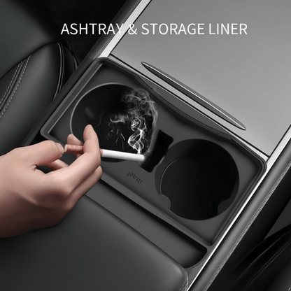 Silicone Center Console Cup Holder Insert for Model 3 & Model Y | Anti-Spill Tesery Official Store
