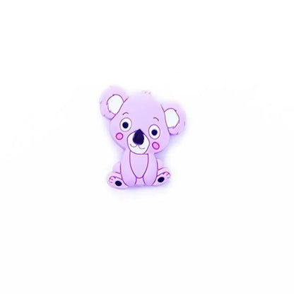 Silicone Teether Animal Koala Baby Teether Pendant Food Grade BPA Free Baby Teething Chew Charms Silicone Beads Toy Stevvex