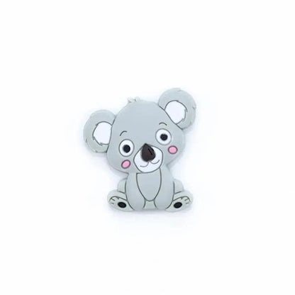 Silicone Teether Animal Koala Baby Teether Pendant Food Grade BPA Free Baby Teething Chew Charms Silicone Beads Toy Stevvex