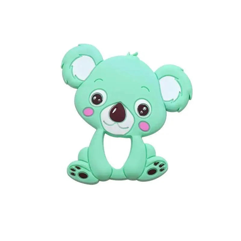 Silicone Teether Animal Koala Baby Teether Pendant Food Grade BPA Free Baby Teething Chew Charms Silicone Beads Toy Stevvex