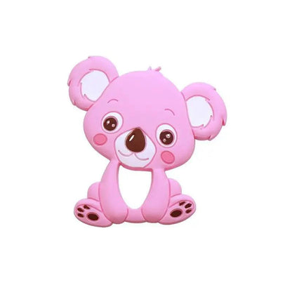 Silicone Teether Animal Koala Baby Teether Pendant Food Grade BPA Free Baby Teething Chew Charms Silicone Beads Toy Stevvex
