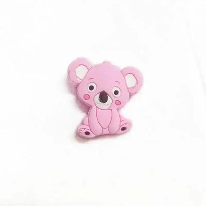Silicone Teether Animal Koala Baby Teether Pendant Food Grade BPA Free Baby Teething Chew Charms Silicone Beads Toy Stevvex