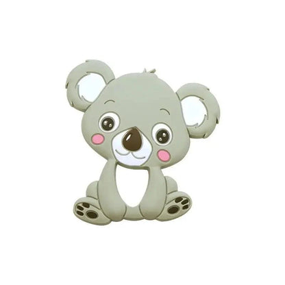 Silicone Teether Animal Koala Baby Teether Pendant Food Grade BPA Free Baby Teething Chew Charms Silicone Beads Toy Stevvex
