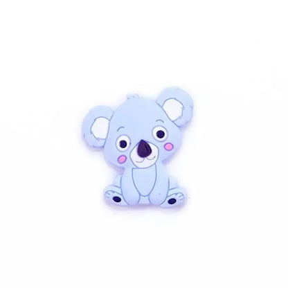 Silicone Teether Animal Koala Baby Teether Pendant Food Grade BPA Free Baby Teething Chew Charms Silicone Beads Toy Stevvex