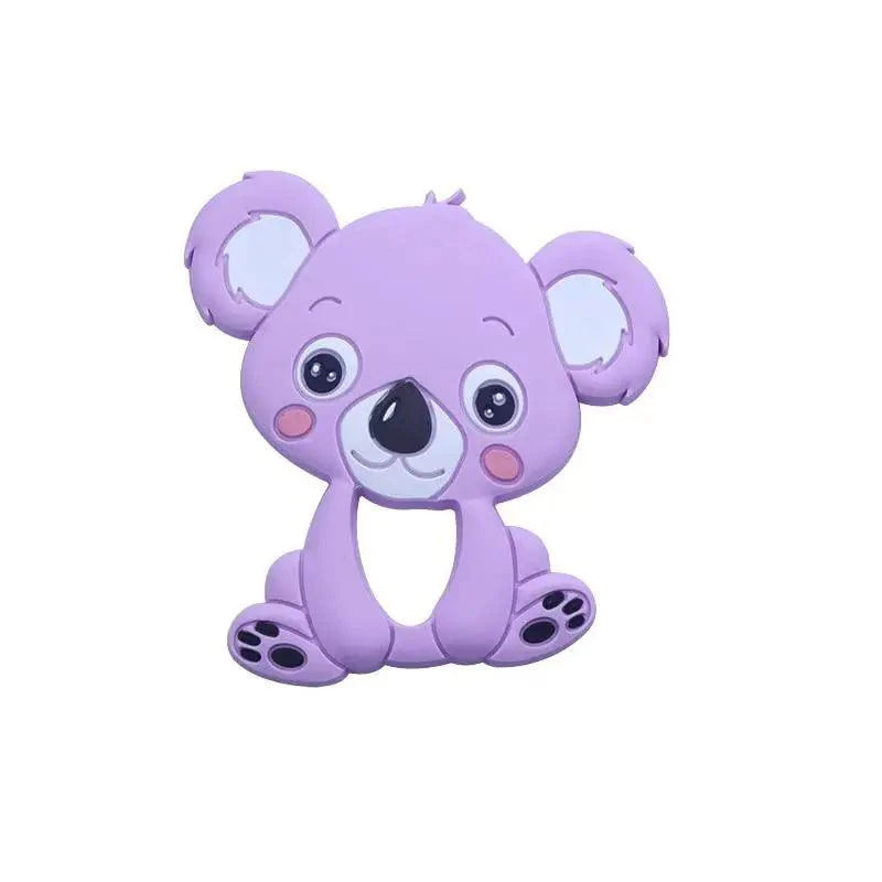 Silicone Teether Animal Koala Baby Teether Pendant Food Grade BPA Free Baby Teething Chew Charms Silicone Beads Toy Stevvex