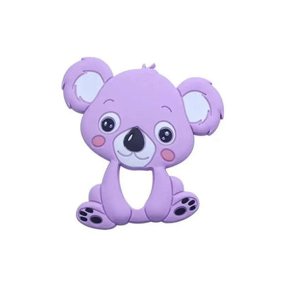 Silicone Teether Animal Koala Baby Teether Pendant Food Grade BPA Free Baby Teething Chew Charms Silicone Beads Toy Stevvex