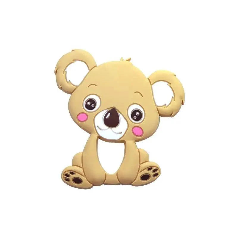 Silicone Teether Animal Koala Baby Teether Pendant Food Grade BPA Free Baby Teething Chew Charms Silicone Beads Toy Stevvex