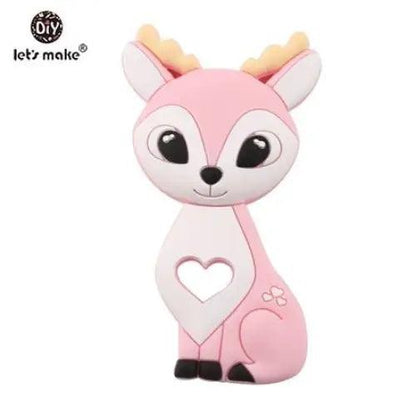 Silicone Teether Rodent Cartoon Animals 1pc Food Grade Silicone Pandents,  Teething Toys For Teeth Tiny Rod Baby Teethers Gift Stevvex