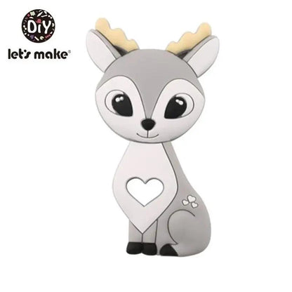 Silicone Teether Rodent Cartoon Animals 1pc Food Grade Silicone Pandents,  Teething Toys For Teeth Tiny Rod Baby Teethers Gift Stevvex
