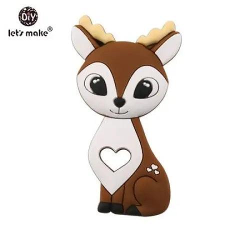 Silicone Teether Rodent Cartoon Animals 1pc Food Grade Silicone Pandents,  Teething Toys For Teeth Tiny Rod Baby Teethers Gift Stevvex