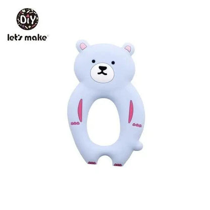 Silicone Teether Rodent Cartoon Animals 1pc Food Grade Silicone Pandents,  Teething Toys For Teeth Tiny Rod Baby Teethers Gift Stevvex