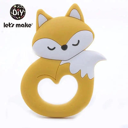 Silicone Teether Rodent Cartoon Animals 1pc Food Grade Silicone Pandents,  Teething Toys For Teeth Tiny Rod Baby Teethers Gift Stevvex