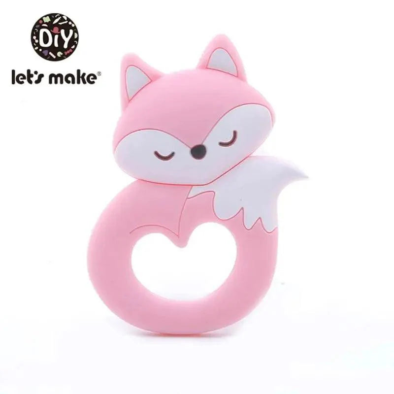Silicone Teether Rodent Cartoon Animals 1pc Food Grade Silicone Pandents,  Teething Toys For Teeth Tiny Rod Baby Teethers Gift Stevvex