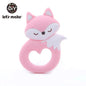 Silicone Teether Rodent Cartoon Animals 1pc Food Grade Silicone Pandents,  Teething Toys For Teeth Tiny Rod Baby Teethers Gift Stevvex