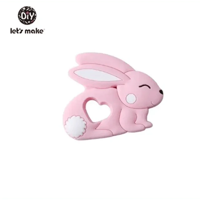 Silicone Teether Rodent Cartoon Animals 1pc Food Grade Silicone Pandents,  Teething Toys For Teeth Tiny Rod Baby Teethers Gift Stevvex