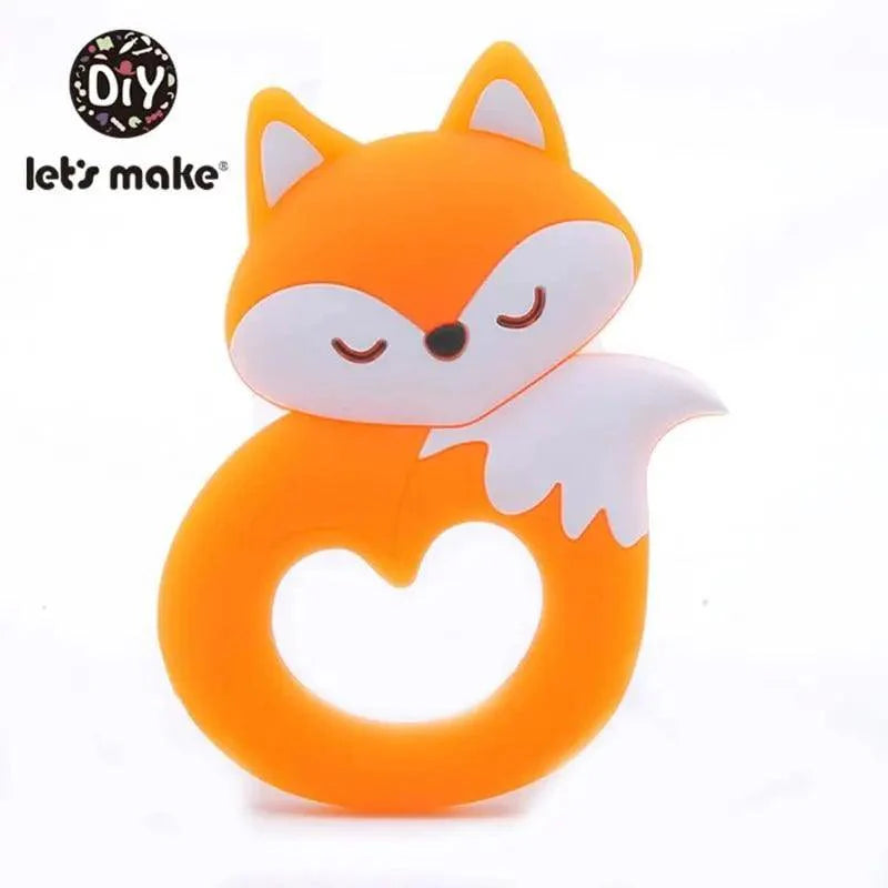 Silicone Teether Rodent Cartoon Animals 1pc Food Grade Silicone Pandents,  Teething Toys For Teeth Tiny Rod Baby Teethers Gift Stevvex