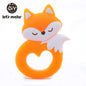 Silicone Teether Rodent Cartoon Animals 1pc Food Grade Silicone Pandents,  Teething Toys For Teeth Tiny Rod Baby Teethers Gift Stevvex