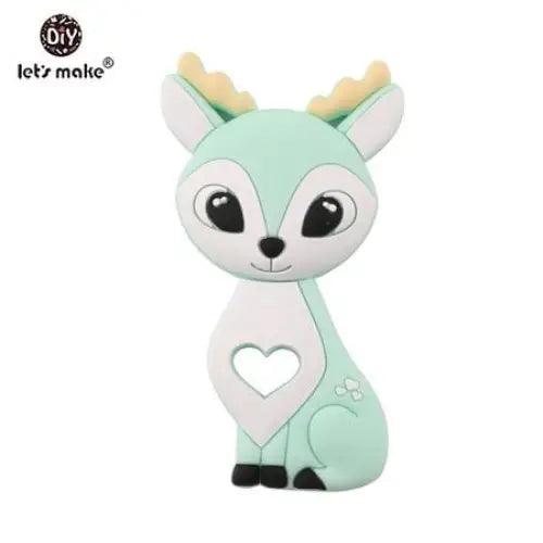 Silicone Teether Rodent Cartoon Animals 1pc Food Grade Silicone Pandents,  Teething Toys For Teeth Tiny Rod Baby Teethers Gift Stevvex