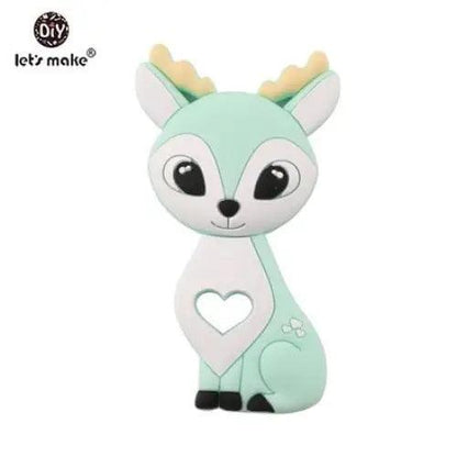 Silicone Teether Rodent Cartoon Animals 1pc Food Grade Silicone Pandents,  Teething Toys For Teeth Tiny Rod Baby Teethers Gift Stevvex