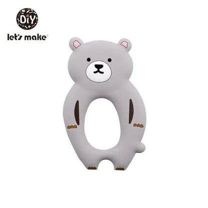 Silicone Teether Rodent Cartoon Animals 1pc Food Grade Silicone Pandents,  Teething Toys For Teeth Tiny Rod Baby Teethers Gift Stevvex
