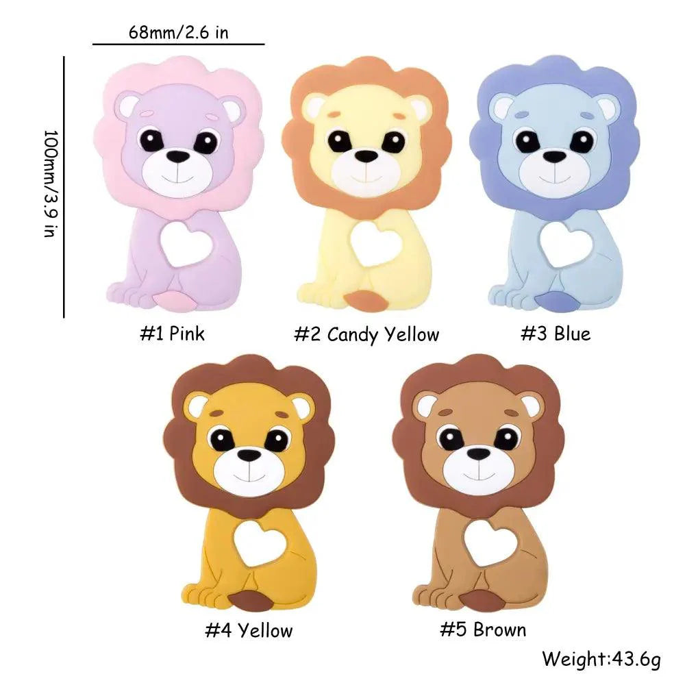 Silicone Teether Rodent Cartoon Animals 1pc Food Grade Silicone Pandents,  Teething Toys For Teeth Tiny Rod Baby Teethers Gift Stevvex