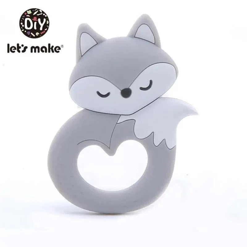 Silicone Teether Rodent Cartoon Animals 1pc Food Grade Silicone Pandents,  Teething Toys For Teeth Tiny Rod Baby Teethers Gift Stevvex